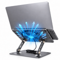 Adjustable Laptop Cooling Stand with USB Fan | Ergonomic Laptop Holder for Desk, Office & Home