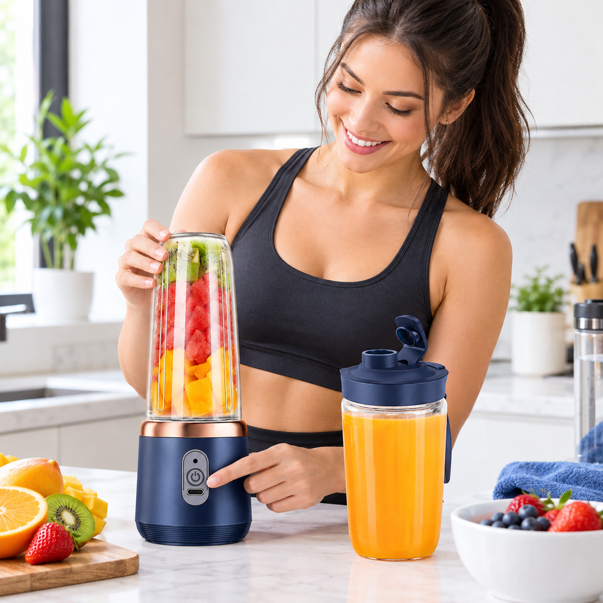 Portable Rechargeable Blender – Mini Personal Smoothie Maker