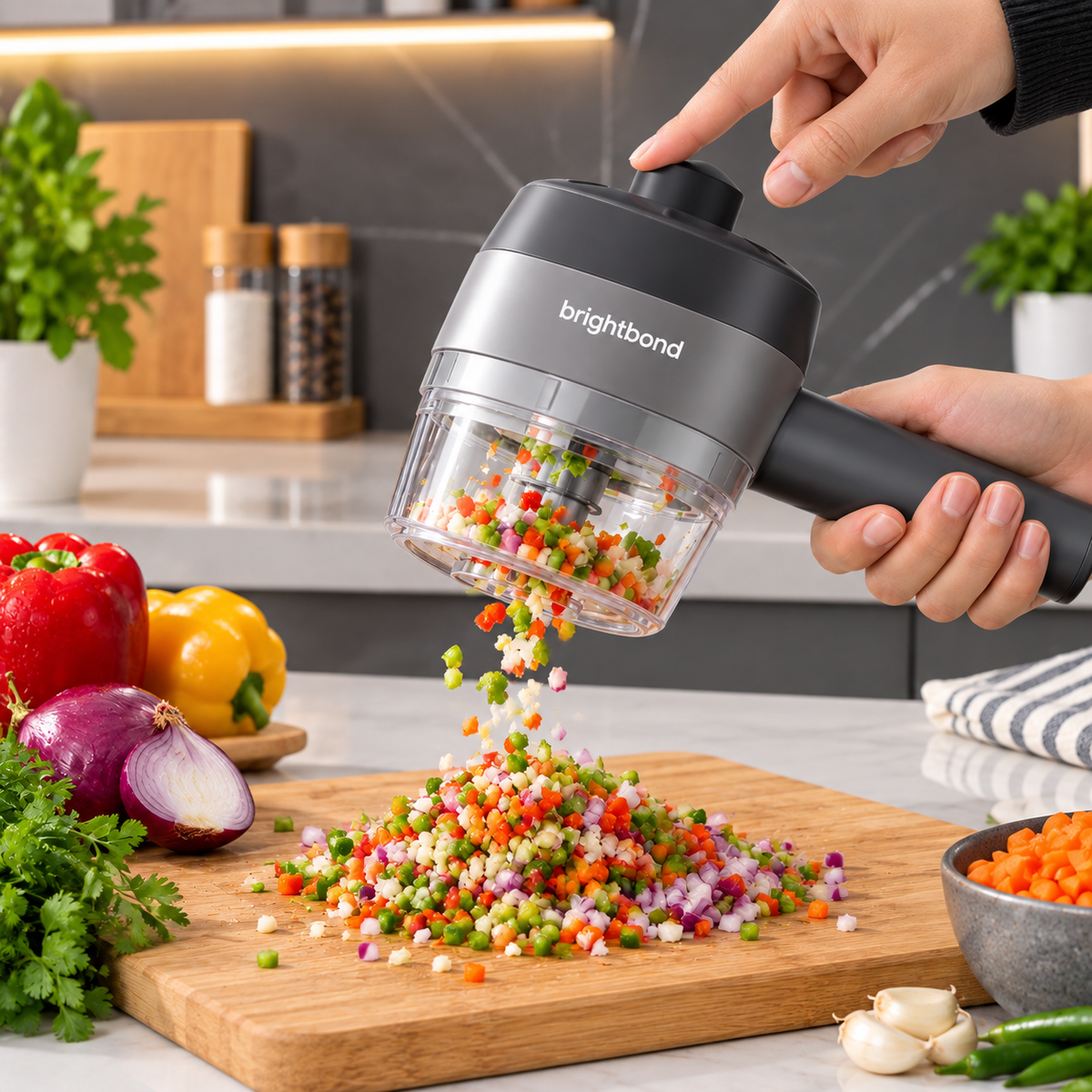 Electric Mini Food Chopper | Multi-Purpose Vegetable Cutter & Food Processor