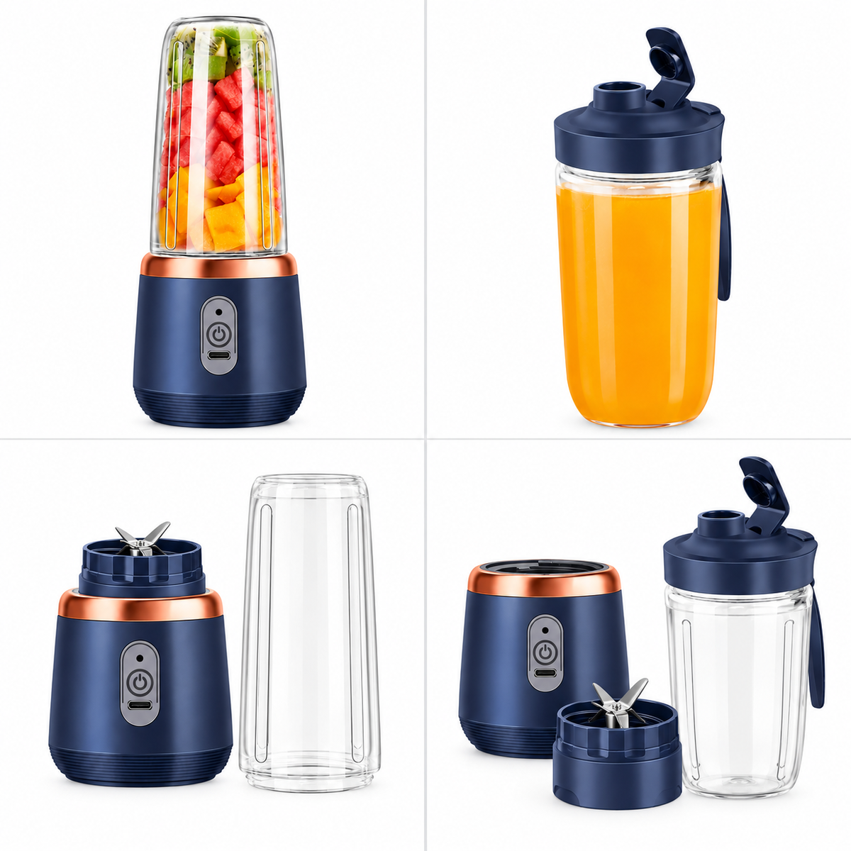 Portable Rechargeable Blender – Mini Personal Smoothie Maker